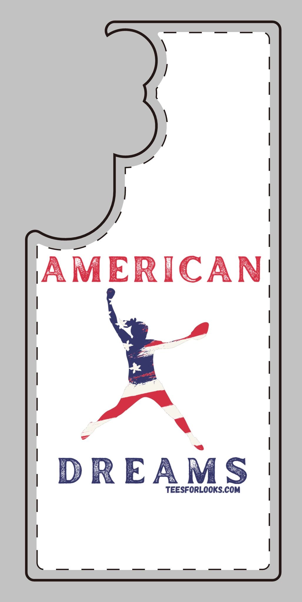 American Dreams Silicone Phone Case - Patriotic Design for Sports Lovers