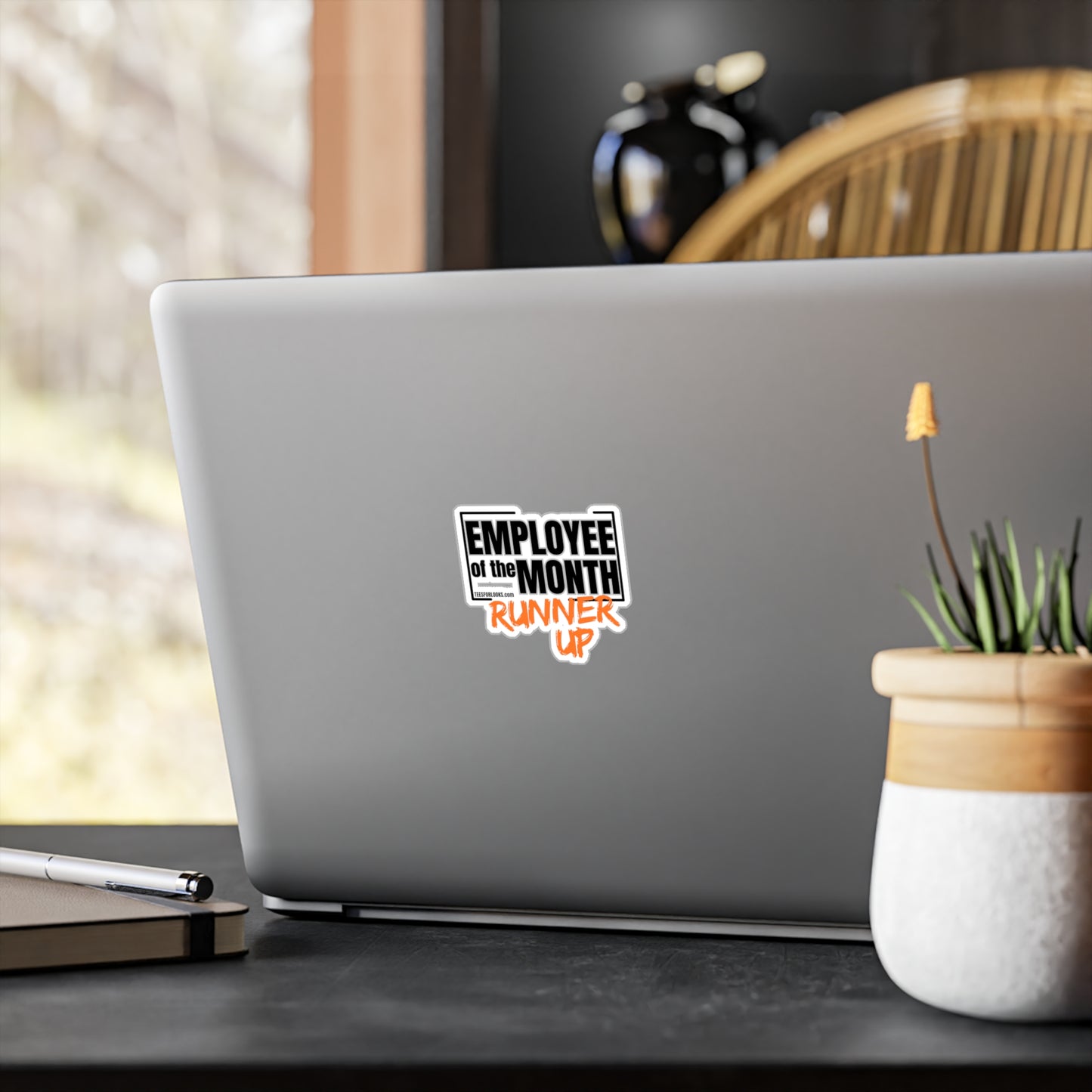 Employee of the Month Runner Up Vinyl Decal - Fun Office Sticker for Workplace Decor