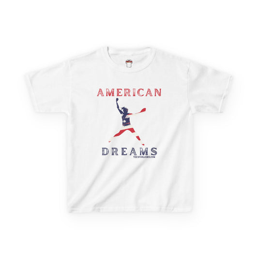 American Dreams Kids Heavy Cotton™ Tee - Patriotic Graphic Shirt for Celebrations