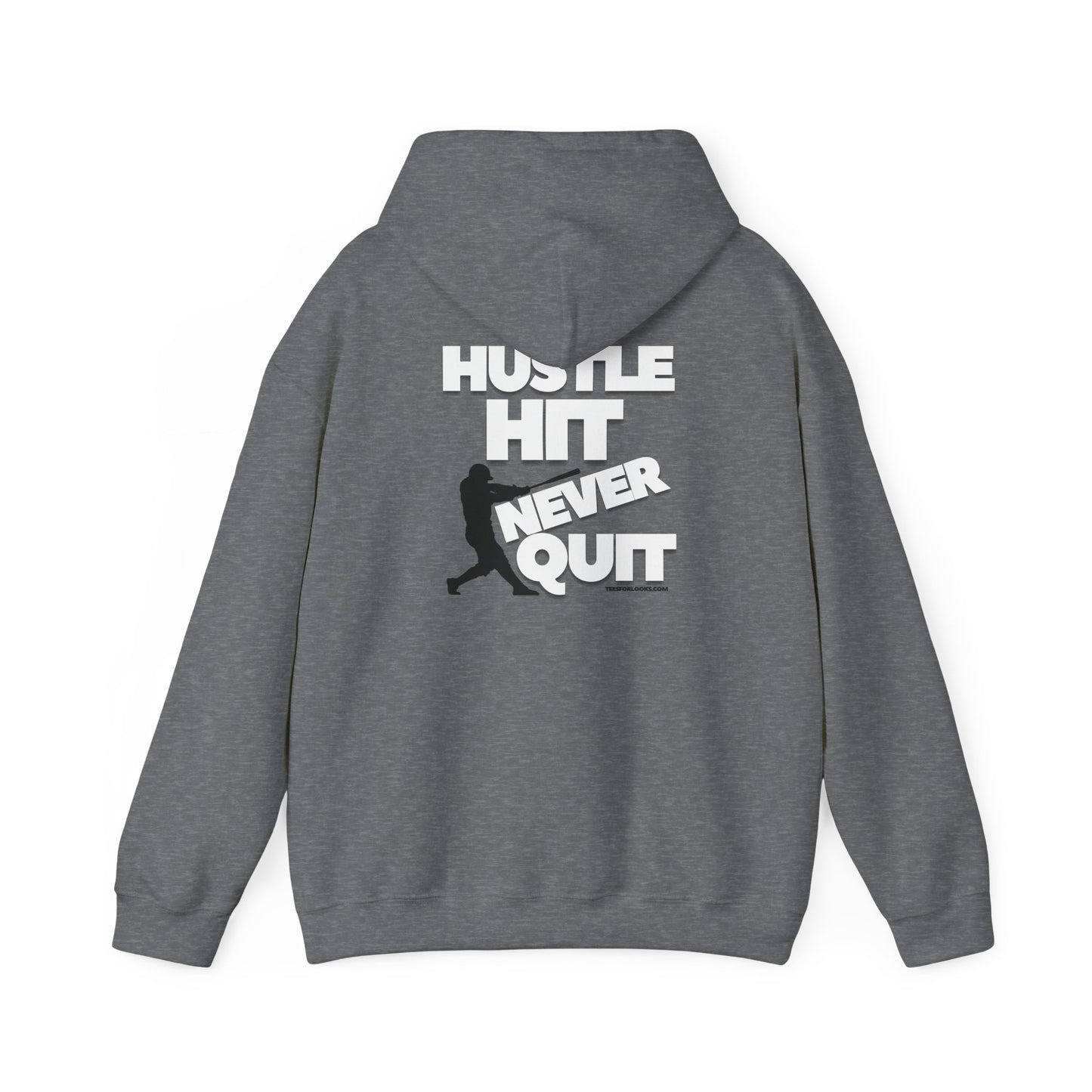 Hustle Hit Never Quit Unisex Hoodie - Motivational Sweatshirt for Athletes