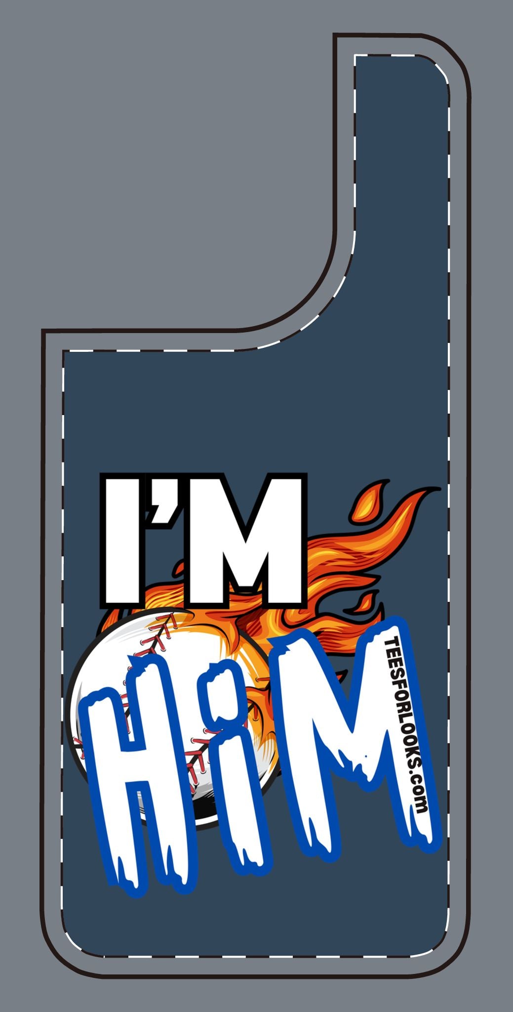 I'm Him Silicone Phone Case - Bold & Fun Design for Sports Lovers