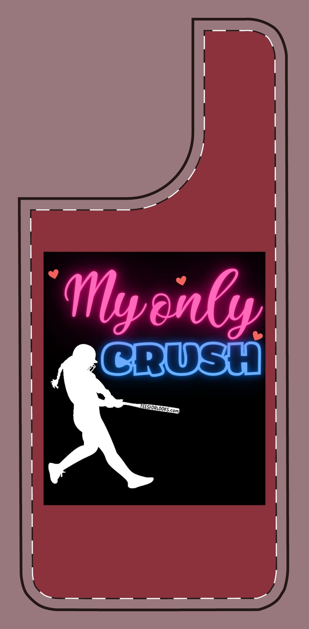 My Only Crush Silicone Phone Case - Cute Softball Design for Sports Lovers