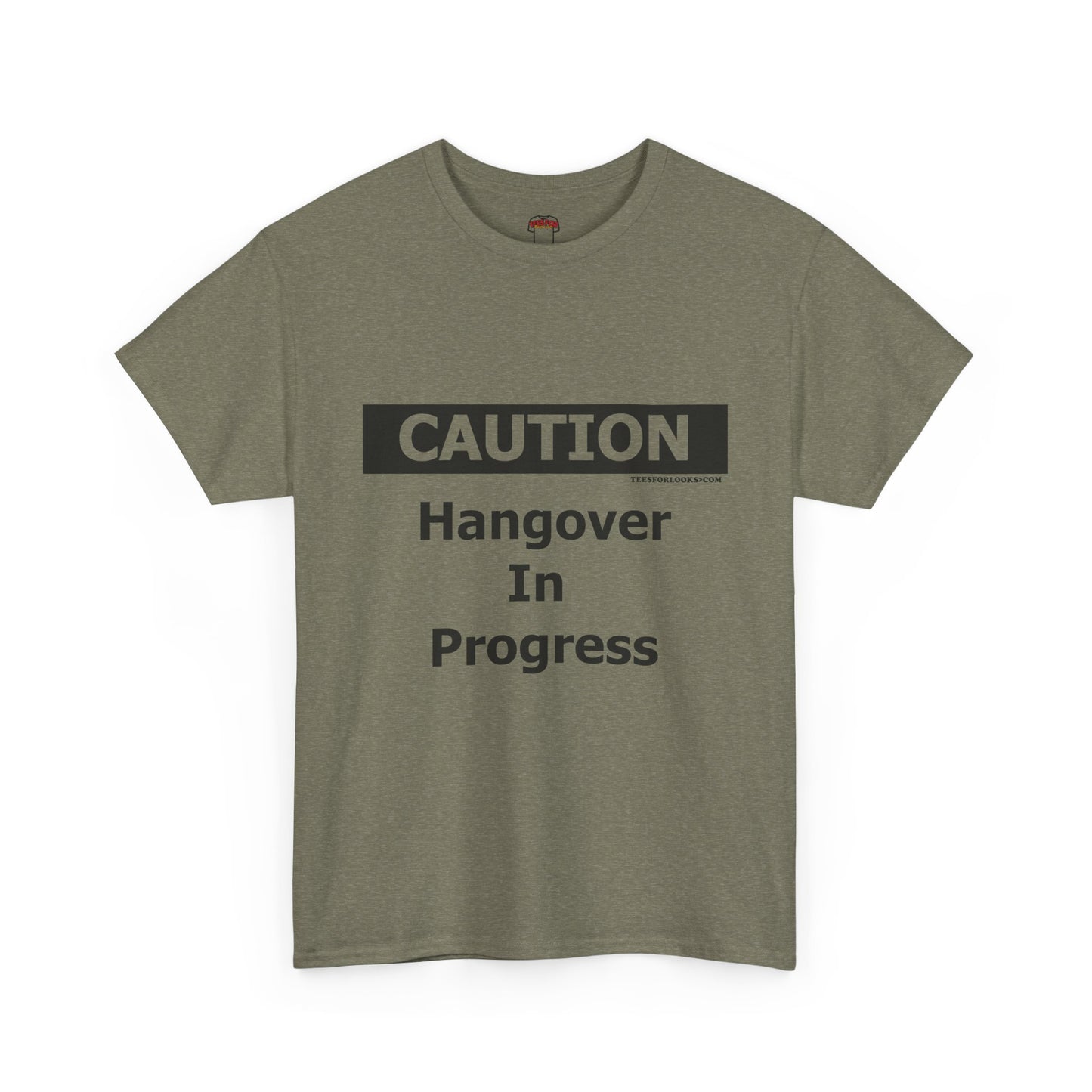 Caution Hangover In Progress Unisex Heavy Cotton Tee